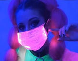 LED Color Changing Fiber Optic Rave Face Wear