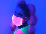 LED Color Changing Fiber Optic Rave Face Wear