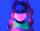 LED Color Changing Fiber Optic Rave Face Wear