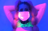 LED Color Changing Fiber Optic Rave Face Wear