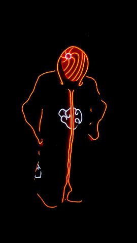 Naruto Akatsuki Tobi Cosplay LED Glow Costume