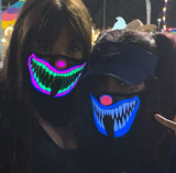Sound Reactive Rave Clown LED Mask