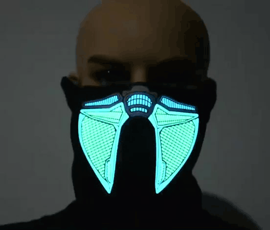 Sound Reactive Subzero LED Rave Mask Neon Culture