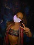 LED Color Changing Fiber Optic Rave Face Wear