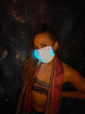 LED Color Changing Fiber Optic Rave Face Wear