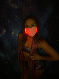 LED Color Changing Fiber Optic Rave Face Wear