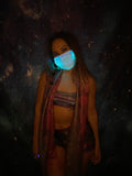 LED Color Changing Fiber Optic Rave Face Wear