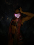 LED Color Changing Fiber Optic Rave Face Wear