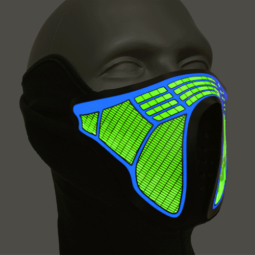Sound Reactive Subzero LED Rave Mask Neon Culture