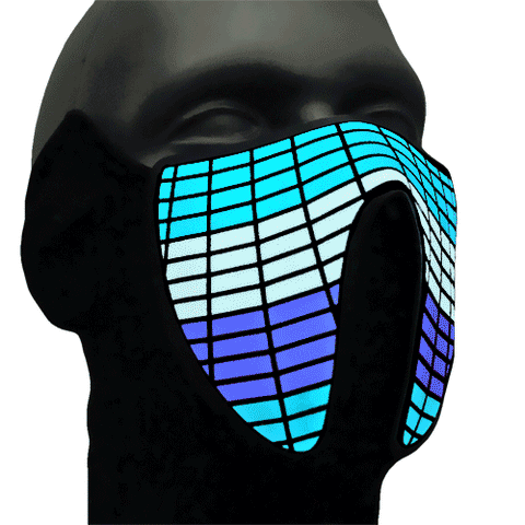Sound Reactive Equalizer LED Rave Mask