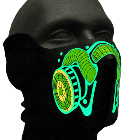 Sound Reactive Neon Gas LED Rave Mask