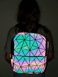 Holographic Geometric Color Changing Backpack