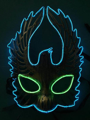 Phoenix Neon Glow LED Cosplay Rave Mask