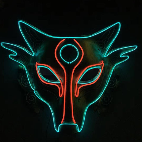 Rave Fox Neon LED Glow Mask