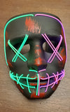 Purge Halloween Double Color Neon Glow Mask