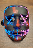 Purge Halloween Double Color Neon Glow Mask
