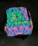 Holographic Geometric Color Changing Backpack