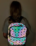 Holographic Geometric Color Changing Backpack