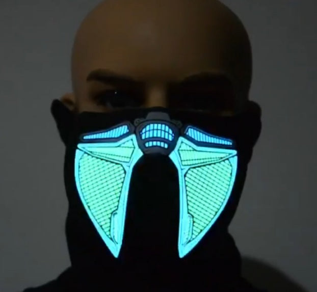 Sound Reactive Subzero LED Rave Mask – Neon Culture