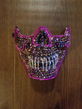 Half Skull Rhinestone Glow Mask