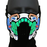 Sound Reactive Cyborg LED Rave Mask