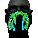 Sound Reactive Neon Gas LED Rave Mask