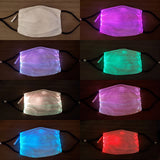 LED Color Changing Fiber Optic Rave Face Wear