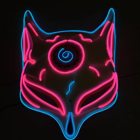 Third Eye Neon Glow LED Rave Cat Mask