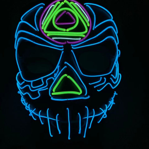 Jack Skellington LED Rave Glow Mask